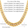 New New Two Tone Gold Chain For Men Jewelry With Stamp Trendy 18K Real Gold Plated 9MM 5 Size Curb Men Necklaces Gift N552