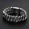 Silver 145g Heavy Stainless Steel Biker Cuban Curb Link chain Bracelet Smooth Men's 22mm 8.66'' Huge