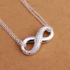 Collier en argent 925 forme numérique étoile 6 pièces beaucoup de style mixte, tout nouveau collier en argent sterling avec pierres précieuses pour femmes EMP51