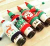 Sacos de capa de garrafa de vinho de Natal mini camisola de champanhe Santa Claus garrafas de presente decorações de festa xmas suprimentos yfa3138
