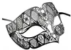 Máscaras atractivas amantes Hombres Mujeres Pareja Princesa Máscaras Máscaras de metal negro Mardi Gras Fiesta de Halloween Muestra Cosplay Máscara Sexy Diamante