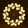 Loft LED Lampada a sospensione a sfera in vetro 25/45 teste Lampadario in vetro rotondo Modo Illuminazione per soggiorno Lampada isola ristorante