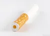 Pas cher en céramique cigarette Hitters jaune filtre couleur Cig en forme de tabac à herbes tuyau de haute qualité en céramique conception facile à utiliser accessoires pour fumer