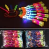 I bambini hanno condotto l'illuminazione Giocattoli volanti Creativo Adulto Novità Elastico Magia Fionda Freccia Elicottero luminoso Giocattoli Bambini Regali di NATALE HH-T26