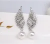 Серьги-гвоздики серебряный позолоченный тон Ангел крыло ювелирные изделия элегантный гипоаллергенные аксессуары мода подарок для женщин дамы 2016, смешивать элементы