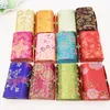 Portable Small Travel Jewelry Storage Case Mirror Earring Ring Gift Box Chinese Silk brocade Floral Empty Lipstick Tubes Packaging Boxes
