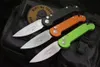 YDC Knives Ludt Auto Folder StoneWash D2 Drop Point Blade Knapp Enkel Action 3 Färger Maled Aluminium Handtag Fällande EDC Knife