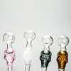 3 Inch Mini Skull Glass Smoking Pipes Oil Burner Concentrate Hand Pipe 10mm Male Joint Portable Vapor Oil Dab Rigs Smoking Accessories SW05