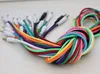 Tela trenzada de color caramelo de alta calidad 3.5 a 3.5 Cable de audio macho a macho para iphone Auriculares Car Aux 500pcs / lot