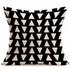 halloween Christmas black white pillowcase geometry Cushion covers Cotton linen pillow cover for Sofa bed Nordic Throw Pillow case