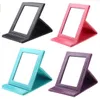 New Korean Fashion PU Leather Cosmetic Mirror Portable Folding Desktop Mirror Travel Desktop Strong Foldable Table Mirrors Cosmetic Compact