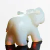 Opalite Natural 1.5 polegada Opal Elefante pedra esculpida Artesanato Estatueta de cura reiki Chakra Cristal livre bolsa