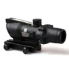 Trijicon ACOG 범위 4x32 스타일 실제 빨간색 또는 녹색 섬유 크로스 쉐브론 레티클 결투 조명 시력