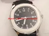 Topkwaliteit Automatische horloge Mannen Black Dial Silver Skeleton Rubber Band Transparant Back 5167 1A 001 Herenhorloge