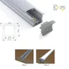 10 X 2M sets/lot Linear flange led strip aluminium profile T type recessed aluminum led profile for ceiling mounted light