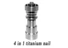 Universal Titanium Nail 10mm/14mm/19mm 4 In 1 6 In 1 Titanium Tip Adjustable Male Female Joint Carb Cap For Bongs