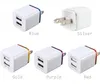 Metal Dual USB wall US EU plug 2.1A AC Power Adapter Wall Charger Plug 2 port for samsung galaxy note 20 LG tablet