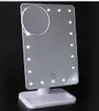 Регулируемая столовая тщеславие 20 светодиодов освещенное светодиодное прикосновение SN зеркальное зеркальное макияж Портативный зеркальный зеркал светящийся 180 вращающийся зеркал3496068
