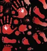 Halloween Window Wall Car Blood Stickers Decoration Scary Bloody Foot Handprints Party Dripping Blood Decal festive supplies