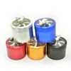 aluminum sawtooth grinder with handle rolling pollen hand-crankingTobacco Grinder Smoke Grinders 4 laye smoking New Free shipping &wholesale