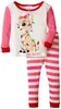 Dziecko Boże Narodzenie Santa Deer Piżamy Kids Stripe Homewear Zestawy Kreskówki Długie Rękawostopy + Spodnie Pleasweear Ustawia Jesienne Ubrania