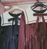 Groothandel-2016 zomer korte mouw streep bowknot lolita cosplay uniform