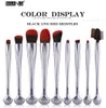 Maange Professional 10pcs Colorful Shell Makeup Brushes Set Foundation Blending Powder Eyeshadow Eyeliner Eyebrow Lip Makeup Tool5570327