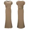 2016 Frivolous Solid Color Sexy Wryshoulder Onregelmatige Pak-jurk Europese Mode Zandstrand Avondjurk Longuette Jurken voor Womens