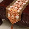 Happy Flower Silk Brocade Table Runner Luxury Patchwork Rectangle Coffee Table Cloth High Quality Dining Table Pads Placemat 200x33 cm