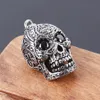 High Quality Skull Pendant Mens Stainless Steel Large Sugar Skull Pendant Necklace for Man stainless steel charm271Y