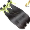 Malaysiska Virgin Human Hair Extensions Silky Straight Hairbundles Weft 8a 3pc / Lot Natural Black 8 "-30"