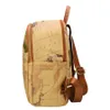 Wysokiej jakości mapa świata plecak kobiety retro skórzana marka marki projekt szkolna plecak plecak HCZ6652231Q