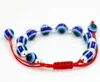Resin Beads 8mm Luckly bracelet Evil Eye Red rope thread string braided Bracelets women