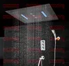 Ensemble bain-douche mural 6 fonctions mitigeur thermostatique 800x800 LED pommeau de douche pluie cascade tourbillon double pluie HS5424