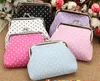 Moda mista Hot Vintage colorido dot coin bolsa titular chave da lona bolsa hasp pequenos presentes saco de embreagem bolsa EWT022