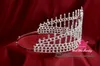 Rhinestone Taçları Tiaras Hong Kong Miss Beauty Pageant Kraliçe Gelin Düğün Prenses Partisi Balo Gece Clup Gösteri Kristal Baş Bandı H267Z