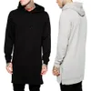 Sweats à capuche pour hommes Sweats en gros - Giraffita Hommes à capuche Noir Hip Hop Mantle Veste de mode Manches longues Manteaux pour homme Outwear Streetwear