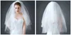 Doppi strati Veli a mano Veli su misura Veli da sposa romantici di alta qualità Semplici accessori per capelli da sposa increspati Velo 3235133