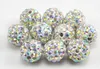 100pcs / lot le plus bas 10mm mélangé multi couleur boule Cristal Perle Bracelet Collier Perles nouvelles perles LotRhinestone DIY spacer249o