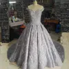 Real Pictures Ball Gown Bling Wedding Dress Luxury White Ivory Silver Off the Shoulder Crystals Beads Lace Appliques Bridal Gown Court Train