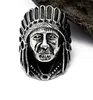 Vintage Indian Chief Head Ring Punk Hipster Style Cool Smycken Tillbehör Julklapp Hot Sale Partihandel DHL Gratis frakt