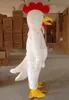 2018 Professional Make Adult Size White Chicken Mascot Costume Whole Cock Mascot255G