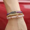 Partihandel 10st / Lot Summer Bars Zircon Smycken 6mm Kopparpärlor med Micro Inlay CZ Pave Tube Beads Armband