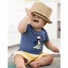 2016 Sommar Baby Boys Anchor Sets Topp T-shirt + Stripe Byxor Barn Kortärmad Boutique Outfits Kids Summer Pajamas Passar Barnkläder