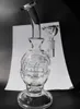 2016 Fab äggglas Bongs 9.5 "Inches Skull Bong Faberge Ägg Vattenrör Glas DAB Två funktioner Dry Bowl Oil Rig Carb Cap 14.4 mm Joint
