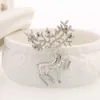 Classic Trendy Elk Brosch Metal Sika Deer Buckle Broscher för Kvinnor Smycken Tillbehör Xmas Julklappar Partihandel 12 st