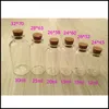 15ml 24x60x12.5mmミニガラスバイアルコルクストッパー付きガラスボトルを願う空のメッセージウェディングウィッシュジュエリーパーティーチューブチューブ