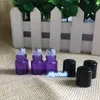 2019 Kolorowe 1 ml Małe szklane butelki wałkowe Mini Tube Szkło Roll-On Butelki Perfumy Refillable Portable Perfumy Roll na butelce