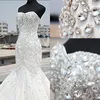 Luxuriöse, mit Perlen verzierte Meerjungfrau-Festzugskleider, herzförmige Kristalle, hochwertiges Abendkleid mit Reißverschluss hinten, bodenlange, personalisierte Abendkleider