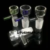Bunte Schneeflocken-Glasschale mit Griff 10 mm, 14,4 mm, 18,8 mm für Glaswasserpfeifen und Bongs mit Schneeflocken-Filterschalen